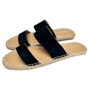 Report Carlin Tan/Black Women's Open Toe Padded Slip On Sandals Size 7.5